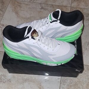 Puma Black and Green Sneakers
